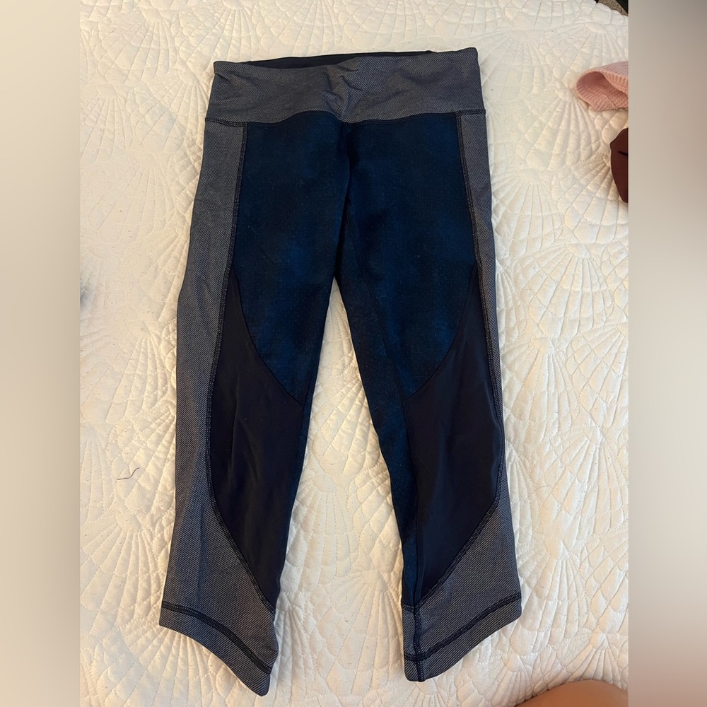 Navy and Striped Lululemon Leggings